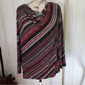 Ricki's Red and Black Striped Top